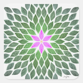 roze tegel vierkante sticker