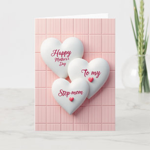 Roze Tegels Stiefmoeder Dag Kaart