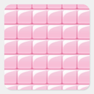 Roze tegeltextuur vierkante sticker
