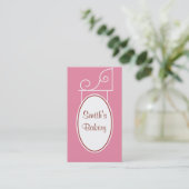  roze teken Visitekaartje (Staand voorkant)