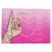 Roze tekening van de Life girly Large Cadeautasje (Achterkant)