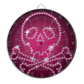 Roze tekentaart dartbord (Voorkant)