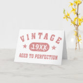 Roze tekst  gerijpt tot perfectie Wenskaart Kaart (Gele Bloem)