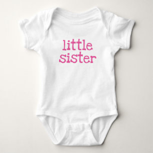 Roze tekst Kleine zuster Romper