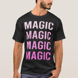 Roze tekst magie t-shirt