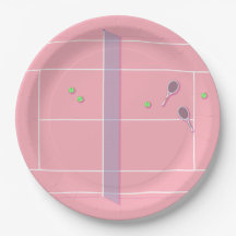Roze Tennis Court Modern Tennis Player
