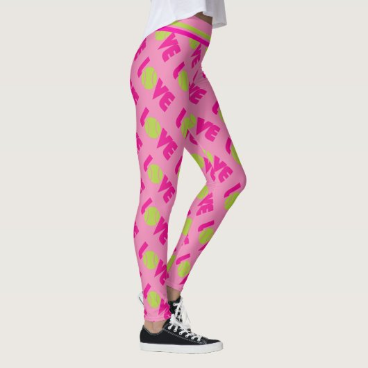 Roze Tennis LOVE - Leggings (Rechts)