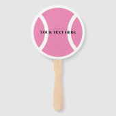 Roze tennisbal Handje met aangepaste foto Handwaaier (Voorkant)