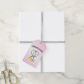 Roze tennisontwerp cadeaulabel (Met Touw)