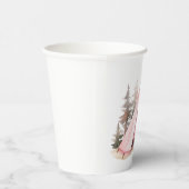 Roze Tent Camping Cup Papieren Bekers (Rechts)