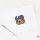 Roze Tent Verjaardag Camping Party Sticker (Envelop)