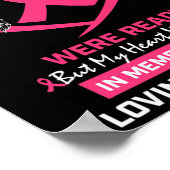 Roze ter nagedachtenis aan mijn liefdevolle dochte poster (Hoek)