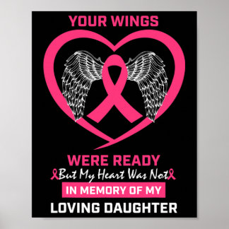 Roze ter nagedachtenis aan mijn lieve dochter bors poster