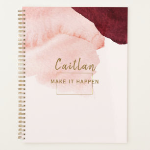 Roze Terracotta Abstract Gebrandmerkt  Planner