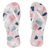 Roze Terrazzo Patroon Teenslippers (Voetbed)