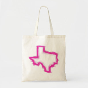 Roze Texas art overzicht herbruikbare kruidzak Tote Bag
