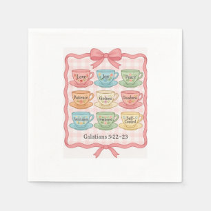 Roze Thee cup ontwerp Servet