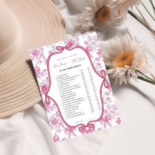 Roze thee Hij zei dat ze Vrijgezellenfeest spelkaa Aankondiging