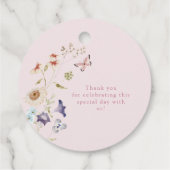 Roze Thee Partij Bedankjes Labels (Achterkant)