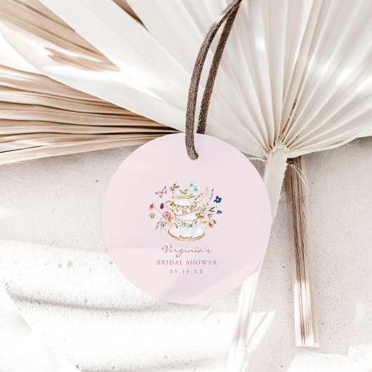 Roze Thee Partij Bedankjes Labels