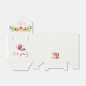 Roze Thee Party Bedankdoosjes (Uitgevouwen)