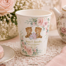 Roze Thee Teddyberen Verjaardagsfeestje