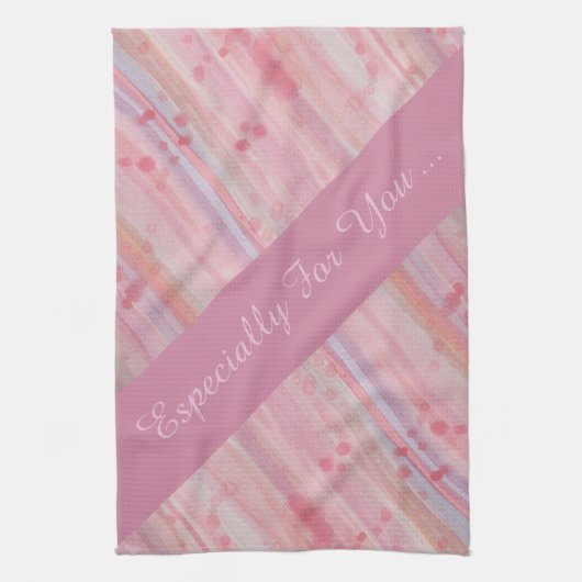  roze theedoek (Verticaal)