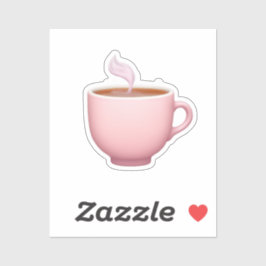 Roze theekopje emoji sticker