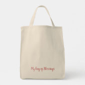 Roze theekopontwerp tote bag (Achterkant)