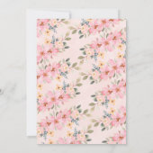 Roze theepot Floral Tea Party Verjaardag Kaart (Achterkant)