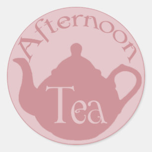 Roze Theepot Tea Party DIY Cupcake Toppers Sticker