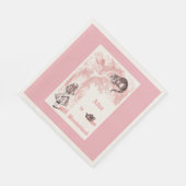 Roze thema Alice in Wonderland Tea Party Servet (Hoek)