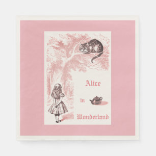 Roze thema  Alice in Wonderland Tea Party Servet
