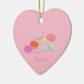 Roze thema Parijs Frans Macaron Bon Appetit Keramisch Ornament (Links)