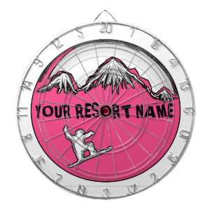 roze thema snowboard dart board dartbord
