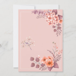Roze Thematische Bloemen Kaart