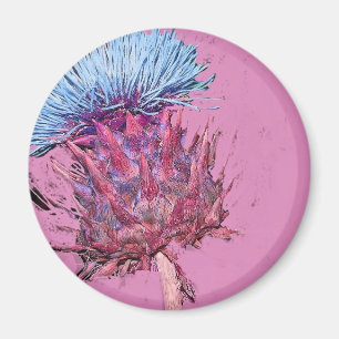 roze thistel magneet