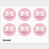 Roze Tiara Feest Ronde Sticker (Vel)