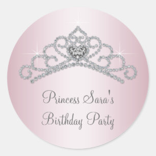Roze Tiara Roze Prinses Stickers