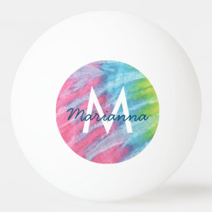 Roze Tie Dye Trendy Persoonlijke benaming Pingpongballen