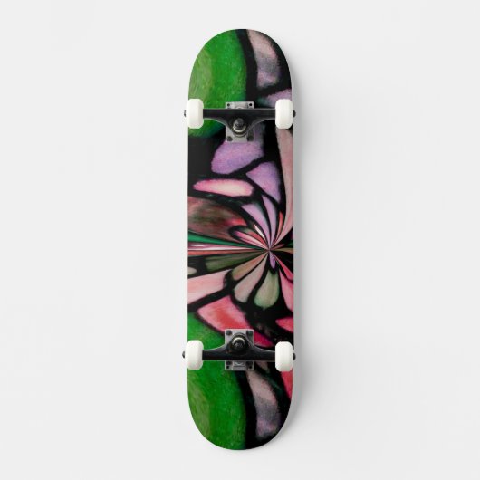 Roze tiffany-stroom skateboard (Voorkant)