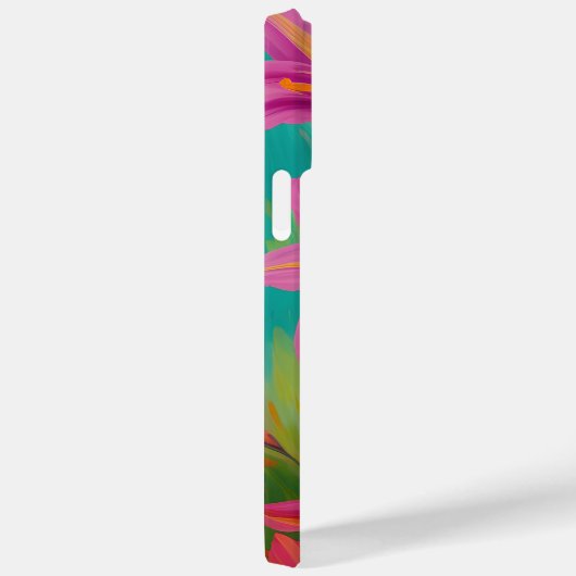  roze tijgellenolie Monogrammen Case-Mate iPhone Case (Achterkant / Rechts)