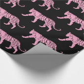 Roze tijger cadeaupapier (Hoek)