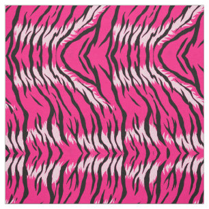 Roze Tijger Dier Huid Patroon Ontwerp Stof