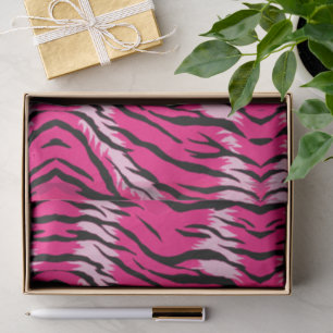 Roze Tijger Dier Huid Patroon Ontwerp Tissuepapier