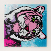Roze Tijger Legpuzzel (Horizontaal)
