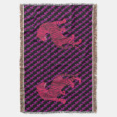 Roze tijger, wilde kat deken (Voorkant Verticaal)