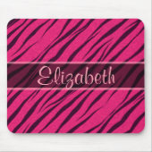 Roze tijgerstrips Skin Pattern personaliseren Muismat (Voorkant)