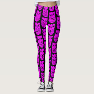 Roze tiki sculptuur Thunder_Cove Leggings