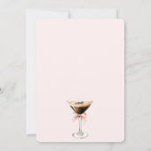 Roze Tini bit Oudere Espresso Martini 30e verjaard Kaart (Achterkant)
